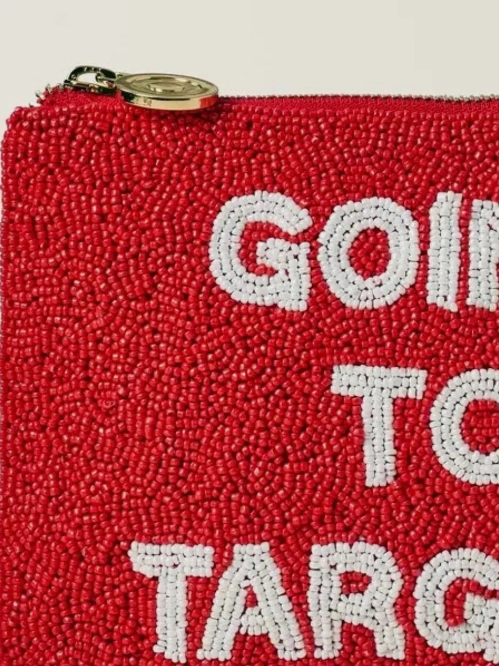 kate spade Red Beaded 'Going To' Zip Pouch
